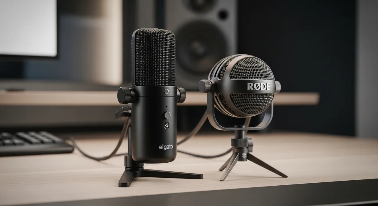 Elgato Wave vs Rode PodMic microphone comparison