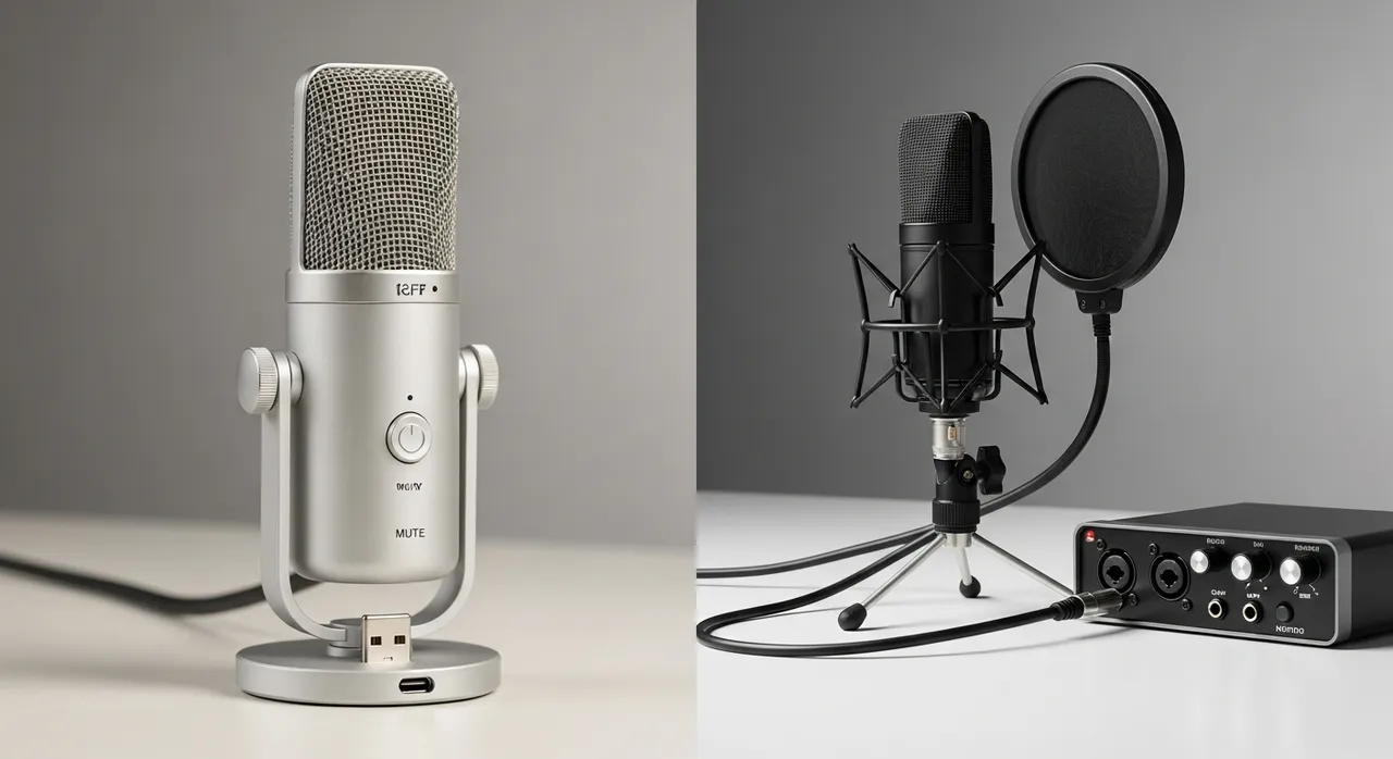 Comparison of USB vs XLR microphones for content creators