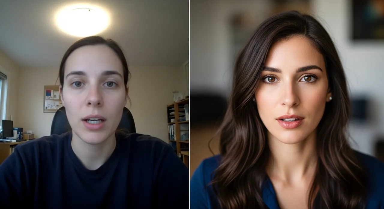Video quality difference between webcam and mirrorless camera