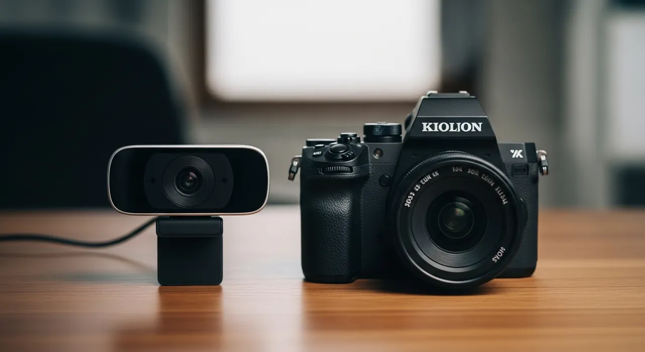 Comparison of webcam and mirrorless camera for content creators