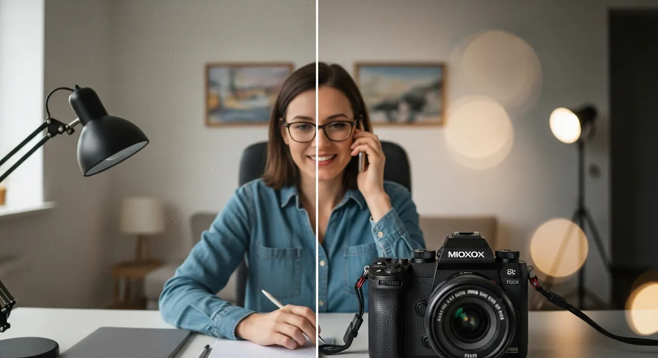 Comparison of YouTube camera quality between webcam and mirrorless